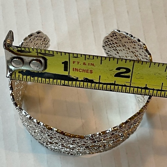 AURELIE BIDERMANN Rose Gold Lace Cuff Bracelet Authentic Jewelry France Like New - Picture 13 of 14